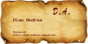 Dian Andrea névjegykártya